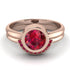 Bezel Ruby Bridal Set - Emerson No. 56
